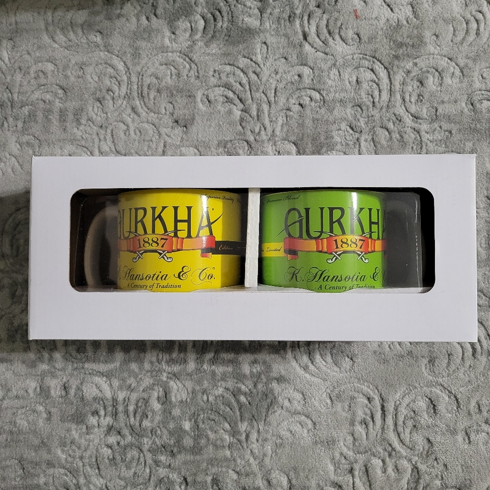 Gurkha 1887 Yellow and Green Mugs Set